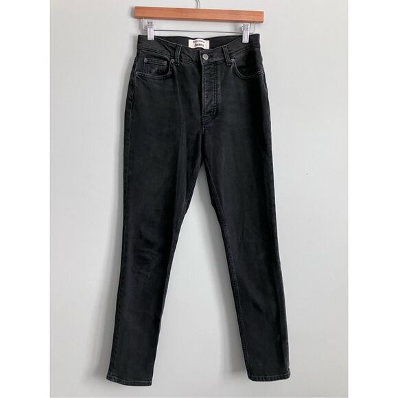 REFORMATION Black Erie Wash High Rise Button Fly Jeans Size 26 - Picture 1 of 12